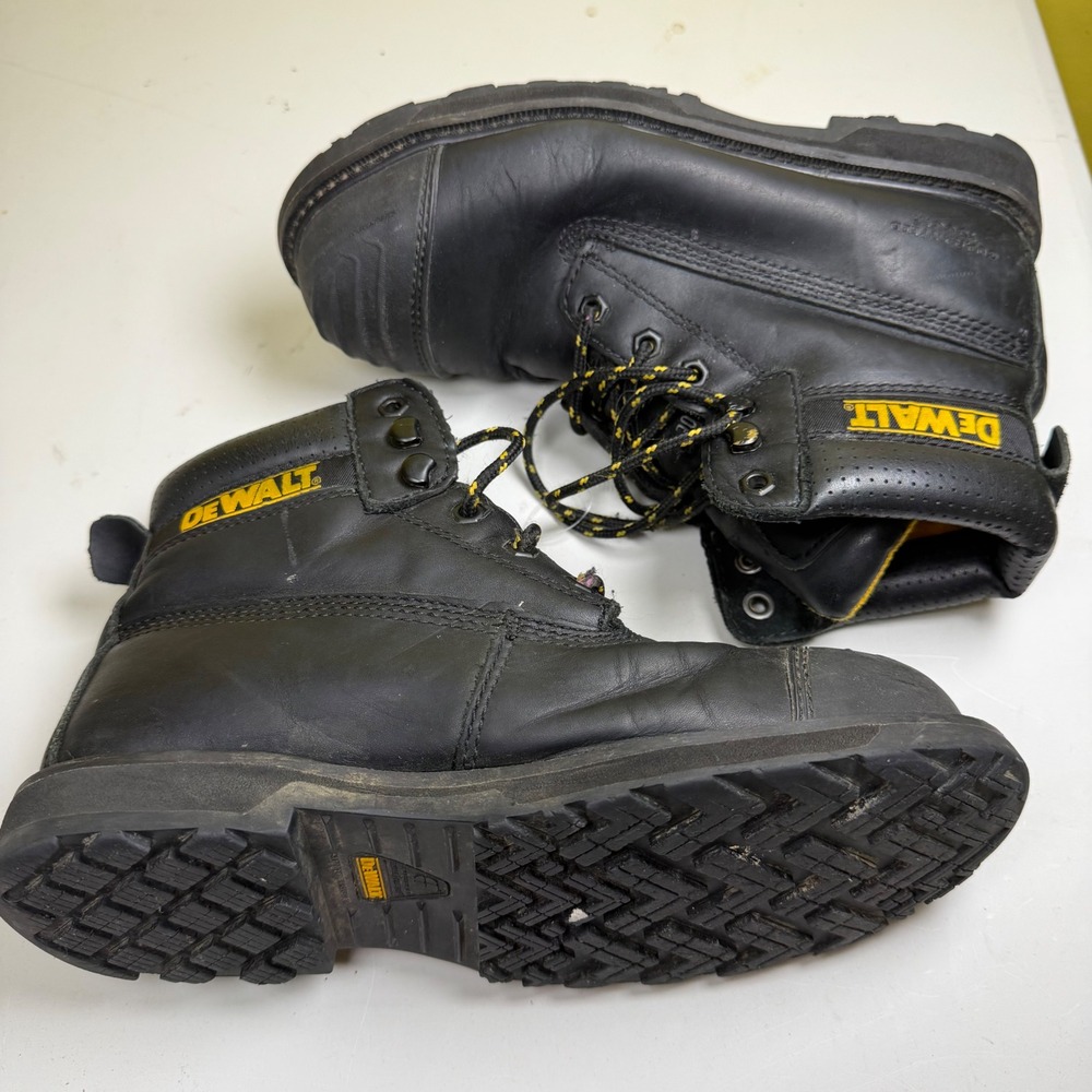 DeWalt Mens Black Leather Steel Toe Work Boots‎ DXWP90009 Size 7 EH Rated